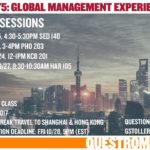 Global Management Experience: Application Deadline 10/28, 5 pm