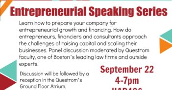 Speaking Panel: Thursday, 9/22, 4 pm: Questrom Room 4