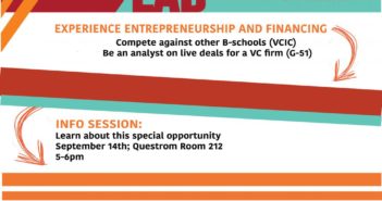 Info Session: Wednesday, 9/14, 5:00 pm on fall Entrepreneurship Programs