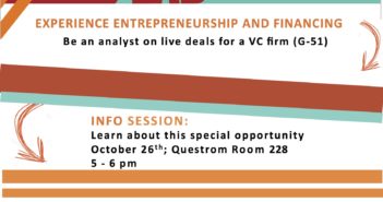 Info Session for G-51 Venture Capital Program: Wednesday 10/26